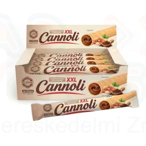 BELISSIMO CANNOLI XXL Ropogós ostyarúd 42 g Földimogyorós ízű töltelékkel